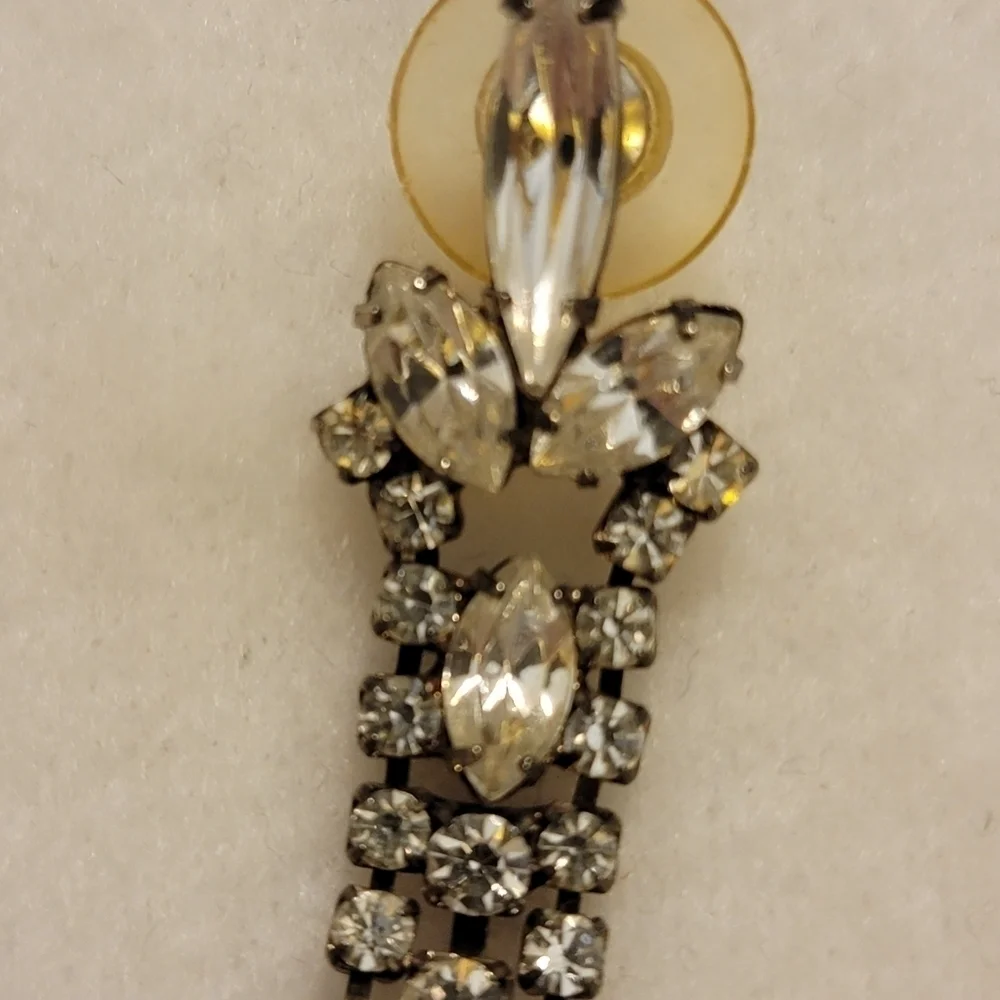 Vintage rhinestone earrings.